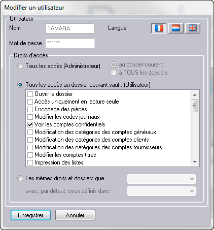 Module de sécurité WinBooks