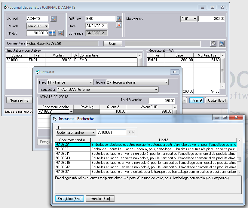module winbooks intrastat