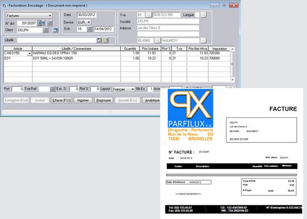 printfacacc Module WinBooks Facturation