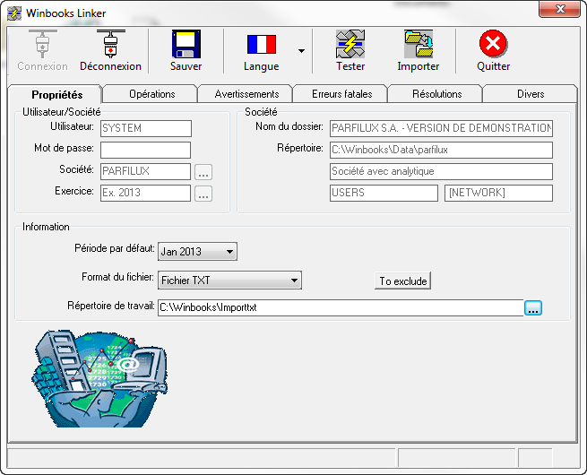 module winbooks liens programmes